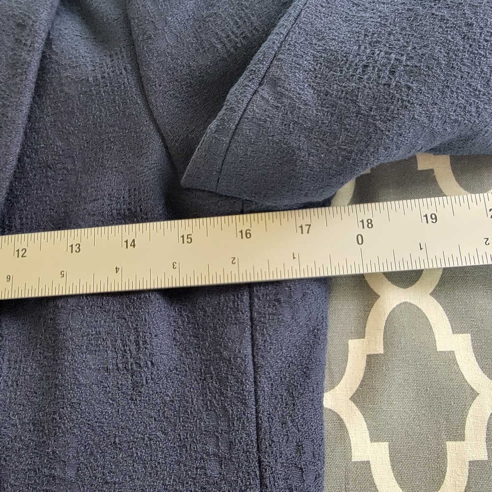 The Korner womens Navy Blue Blazer Suit Jacket Size Medium 100% Cotton - Picture 12 of 15